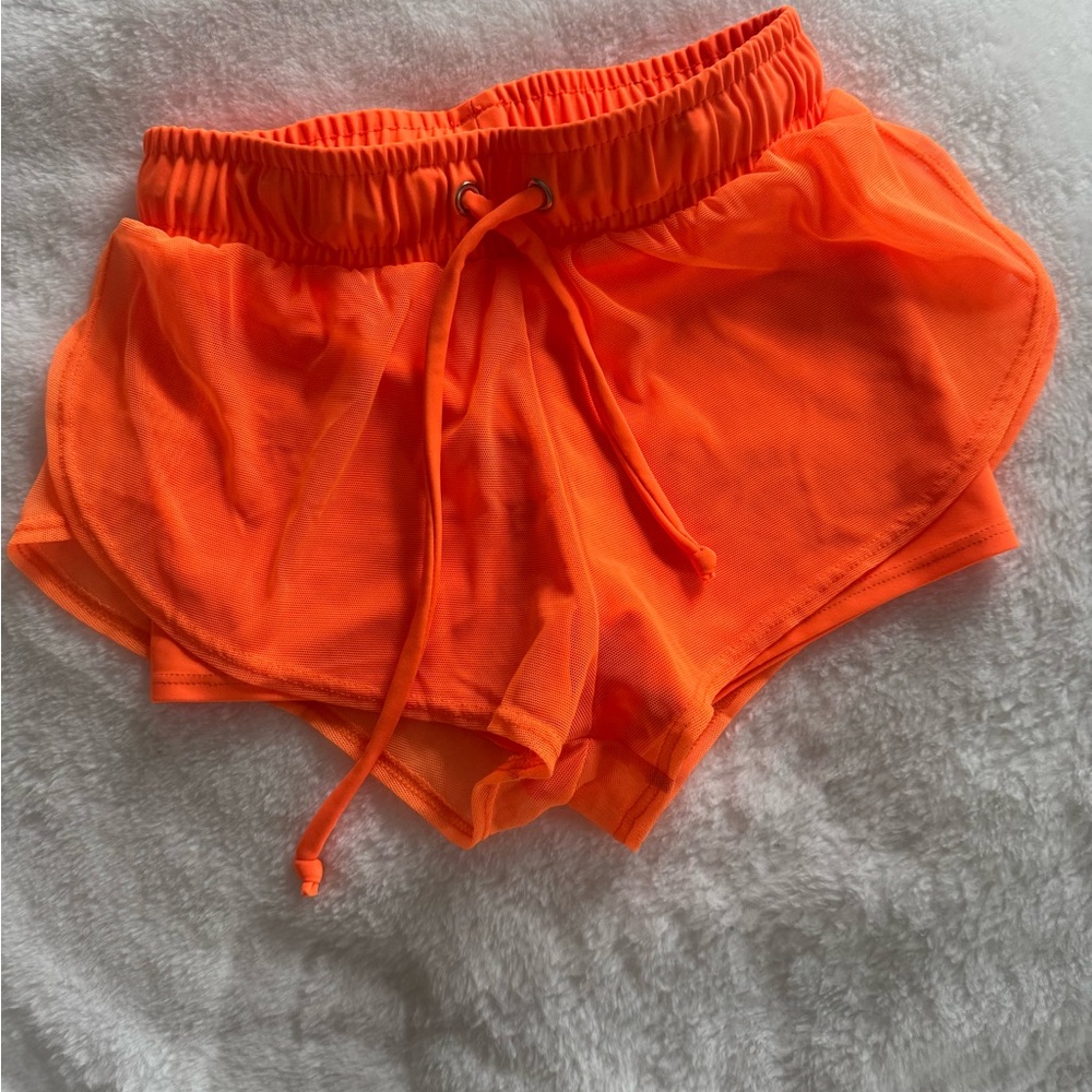 Purple Pixies Vibrant Orange Girl’s Dance Flutter Shorts NWOT CM